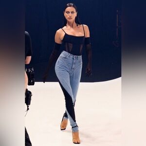 Mugler x HM jeans brand new with tags. Size 6.